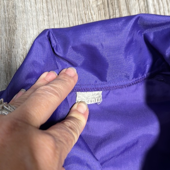 Vintage New Minnesota Vikings purple nylon coaches jacket coat NFL football - Picture 4 of 5